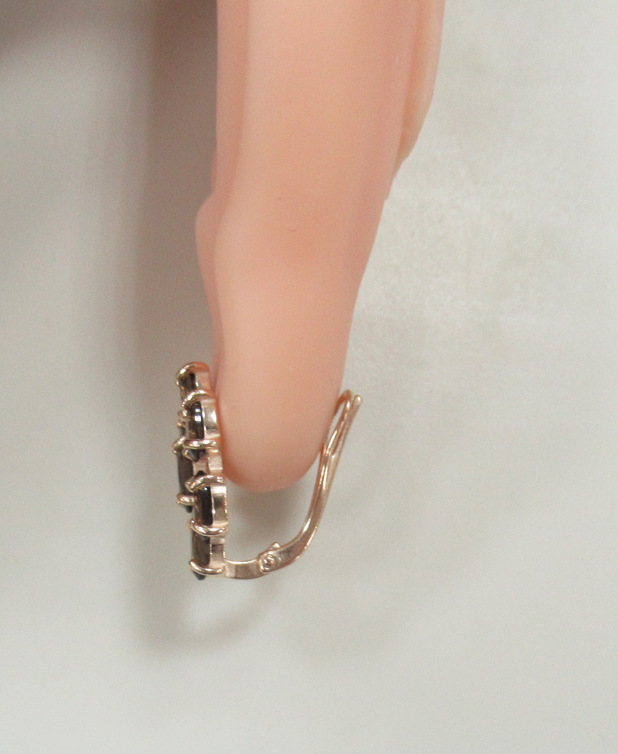 Серебряные серьги с раухтопазами